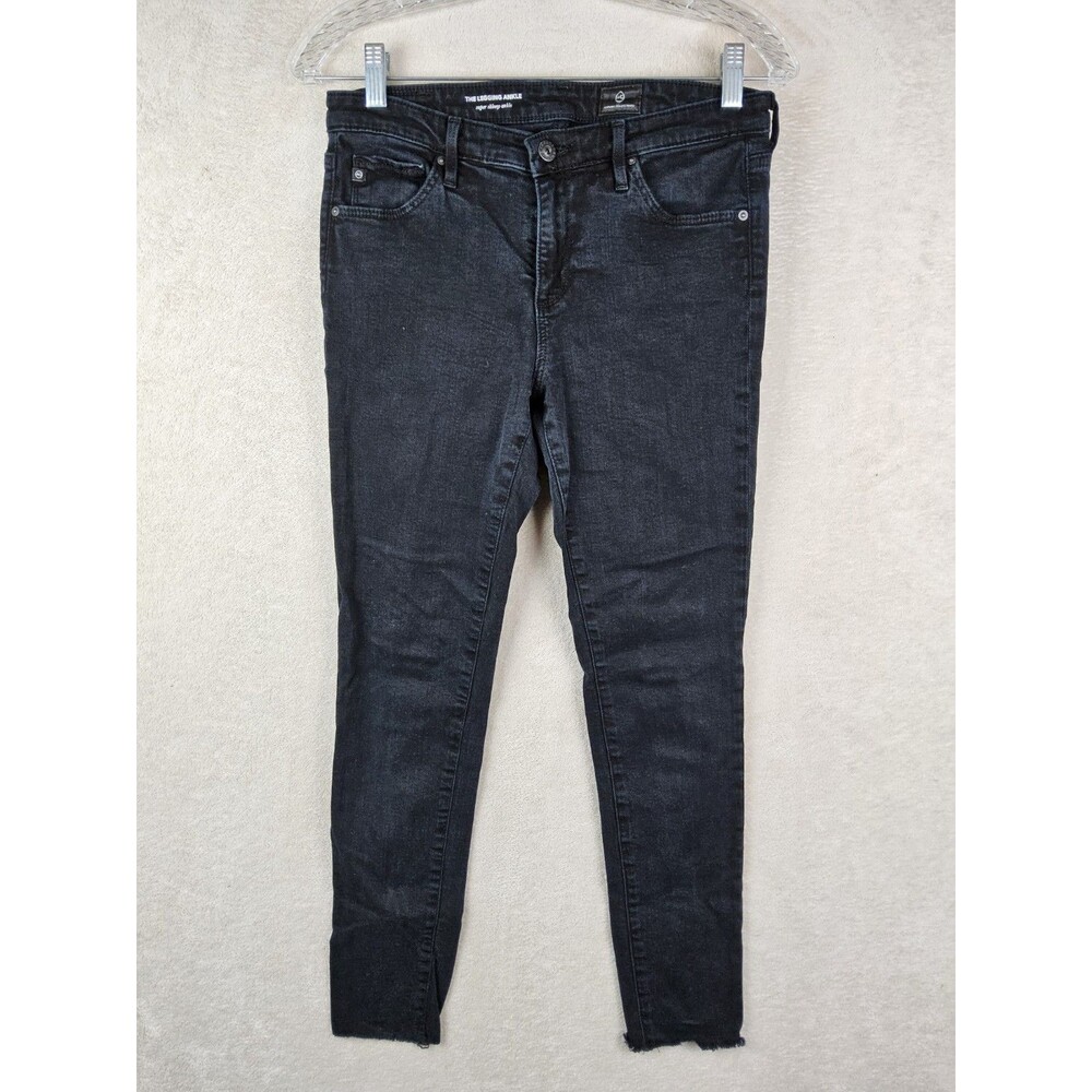 Adriano Goldschmied The Legging Ankle Super Skinny Black Denim Jeans Size 28R